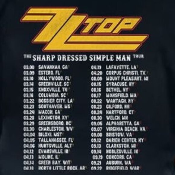 Lynyrd Skynyrd ZZ Top Tour 2024 2 Sided Retro Music Fan Collector Classic 05 - Picture 3 of 6